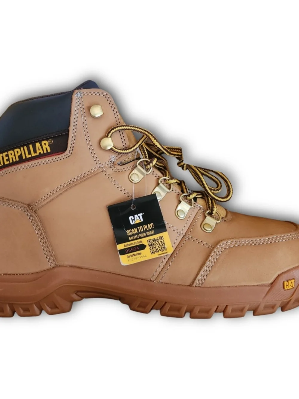 CAT Outline Steel Toe Boots - Honey Reset Size 11m